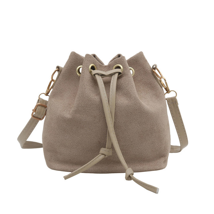 Damen Hobo-Tasche aus weichem Wildleder mit verstellbarem Kordelzug Nord Taschen