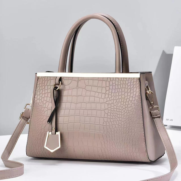 Damen elegante Handtasche mit schimmernder Krokodilprägung Nord Taschen