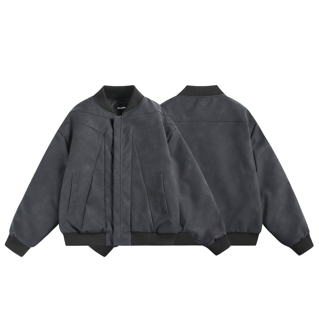 Unisex Oversize-Bomber mit minimalistischer Frontblende und strukturierter Nahtführung Nord Taschen
