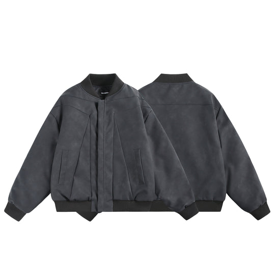 Unisex Oversize-Bomber mit minimalistischer Frontblende und strukturierter Nahtführung Nord Taschen