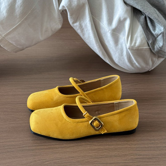 Damen elegante Mary Jane Ballerinas mit modischem Riemchen und komfortablem Fußbett Nord Taschen