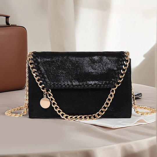 Damen Clutch mit eleganter Kettenverzierung und luxuriösem Samtmaterial Nord Taschen