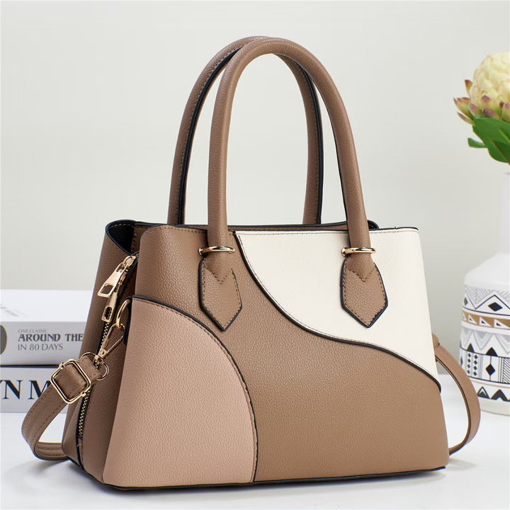 Damen Handtasche mit kreativem Farbdesign und verstellbarem Schulterriemen Nord Taschen