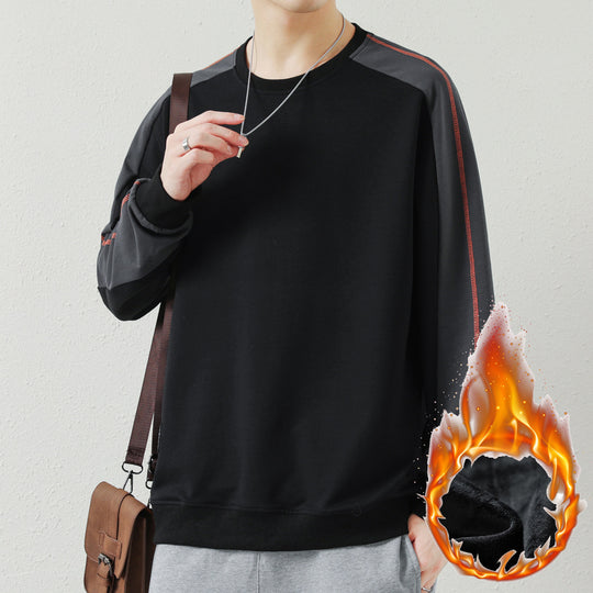 Herren Oversize-Sweatshirt mit kontrastierenden Ärmeln, Flachnaht-Details und Rippbündchen Nord Taschen
