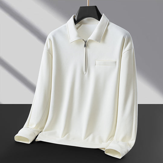 Herren Polo‑Sweatshirt mit halbem Reißverschluss und wärmendem Fleece-Innenfutter Nord Taschen