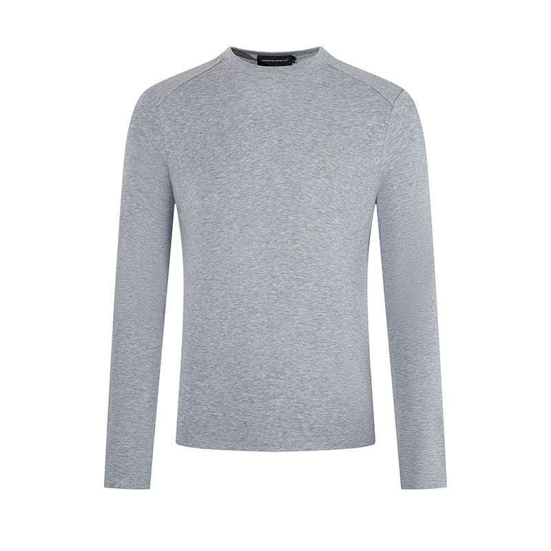 Herren Feinstrick-Pullover mit Rundhalsausschnitt aus Merinowolle Nord Taschen