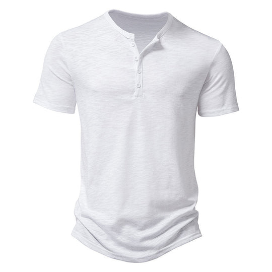 Herren Kurzarm-Henley-T-Shirt mit modischem Knopfdesign und atmungsaktiver Baumwolle Nord Taschen