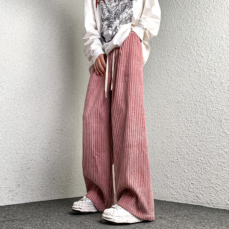 Damen Extraweite Cordhose mit Kordelzug, Rippenstruktur und weitem Bein Nord Taschen