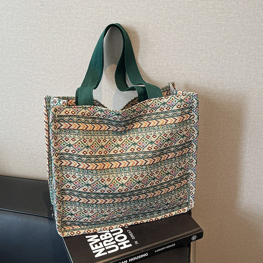 Damen Einkaufstasche mit kunstvollem Ethnomuster Nord Taschen