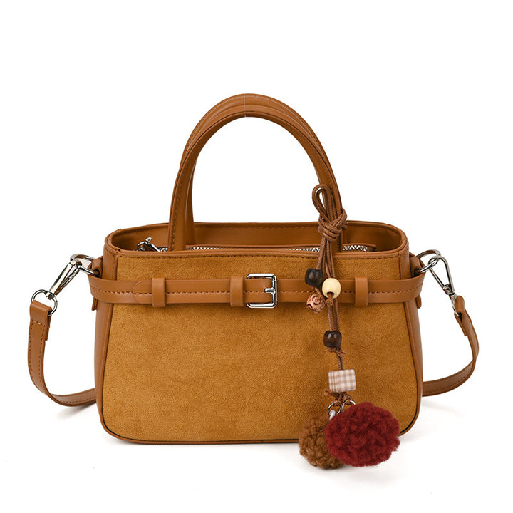 Damen praktische Handtasche mit verstellbarem Schultergurt und modischem Anhänger Nord Taschen