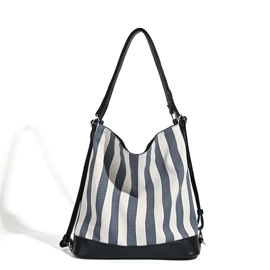 Damen Hobo-Tasche mit modernem Streifenmuster und vielseitigem Innenraum Nord Taschen
