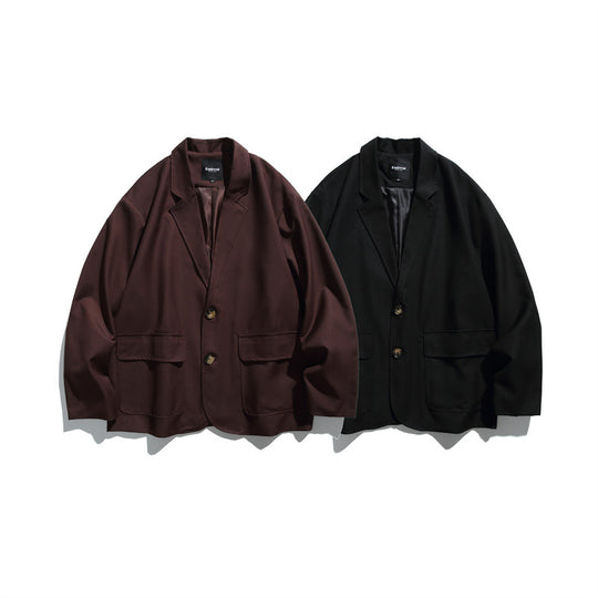 Herren Oversize Sakko aus fallendem Twill mit aufgesetzten Pattentaschen Nord Taschen