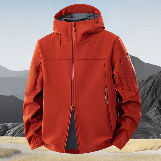 Herren wind- und wasserabweisende Softshelljacke mit Kapuze und taktischen Taschen Nord Taschen