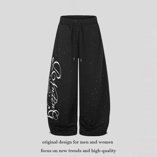 Damen Extraweite Palazzo-Sweathose mit Komfortbund und Glitzer-Detail Nord Taschen