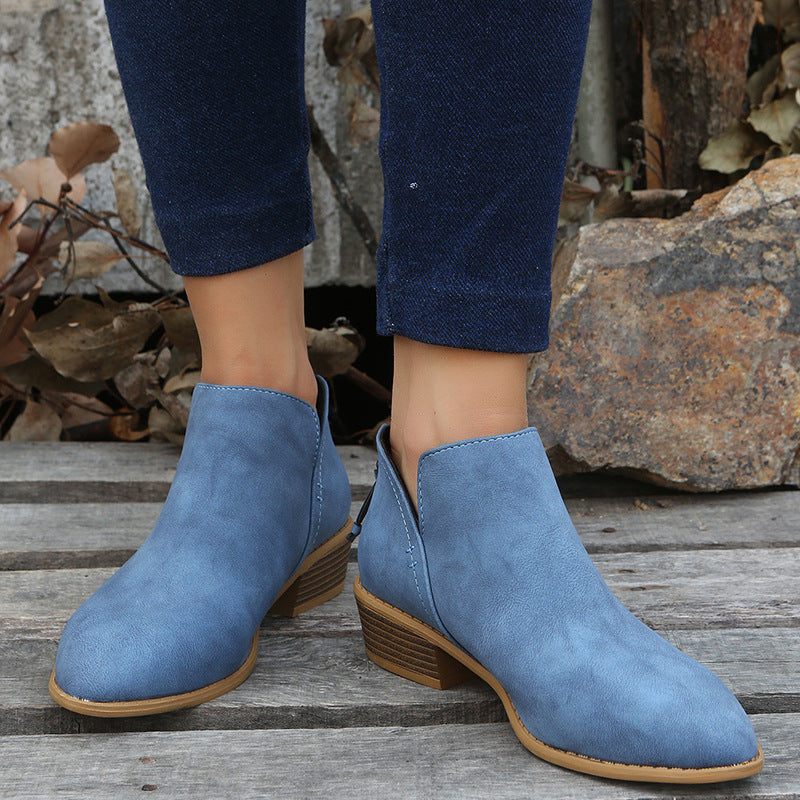 Damen elegante Stiefeletten mit modischem Reißverschluss und komfortablem Fußbett Nord Taschen