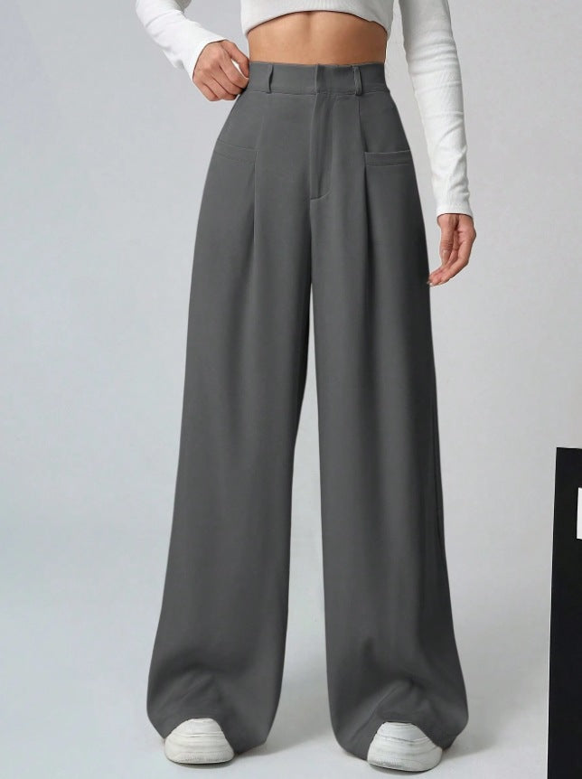 Damen Weite Bundfaltenhose