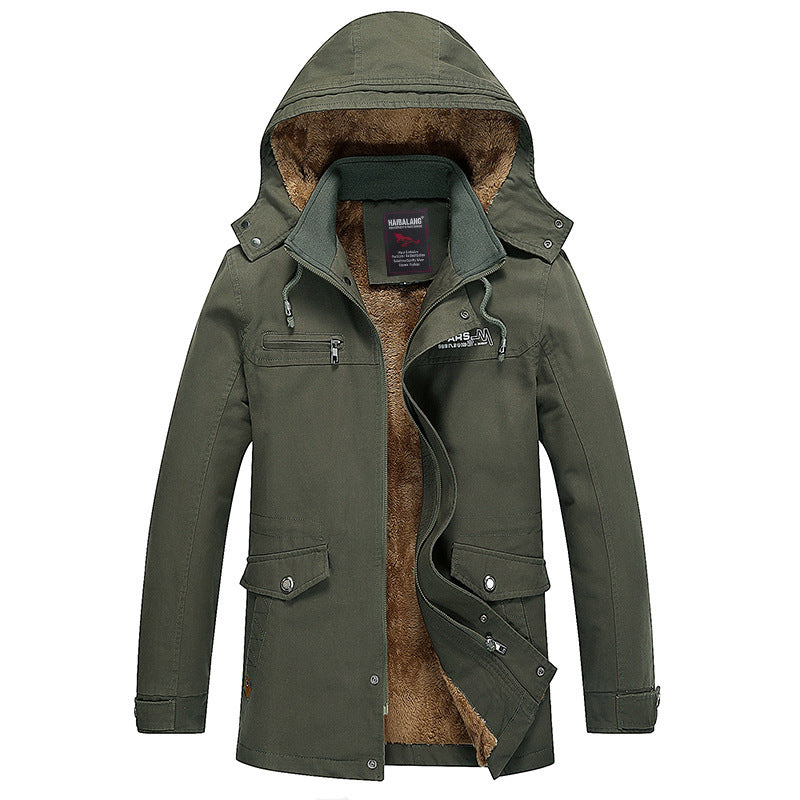 Herren mittellanger Fieldparka im Urban-Style mit Teddyfleece-Innenfutter Nord Taschen
