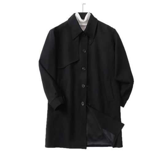 Herren Moderner wasserabweisender Trenchcoat mit verdeckter Knopfleiste und Passformoptimierung Nord Taschen
