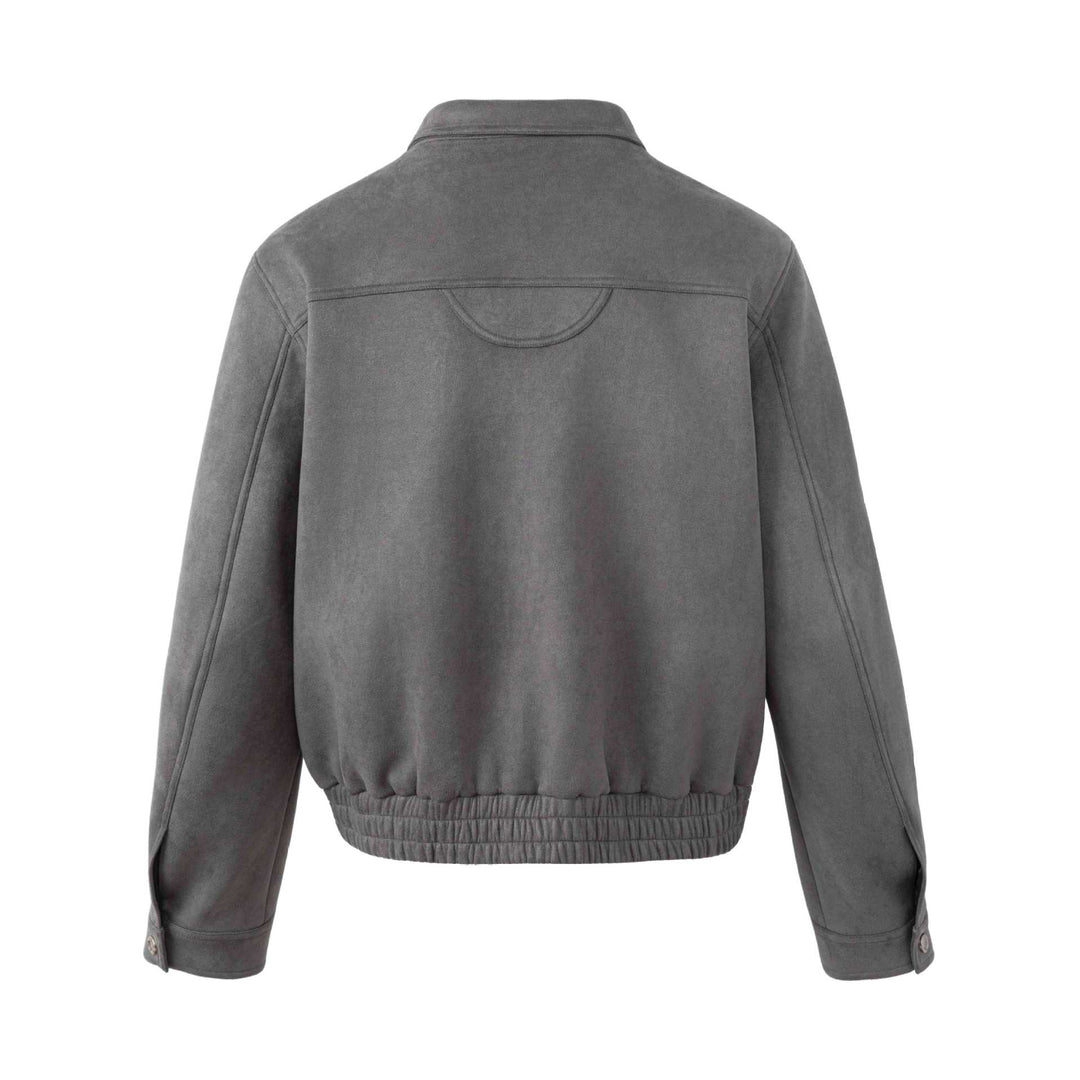 Herren Kurzblouson aus Velours mit Utility‑Taschen, Zippern und hohem Stehkragen Nord Taschen