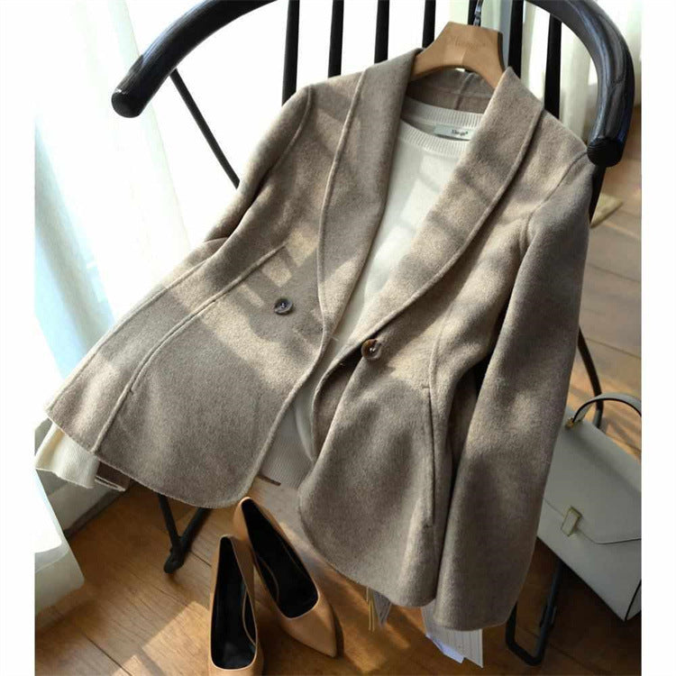 Damen Taillierter Wollmix-Blazer mit Schalkragen und figurnahen Teilungsnähten Nord Taschen