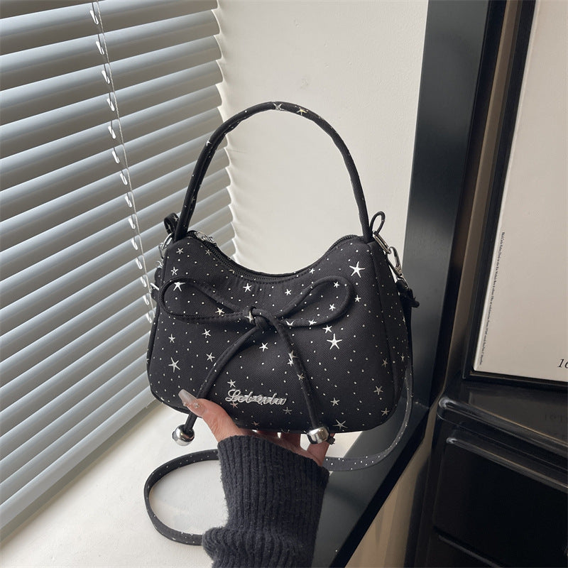 Damen trendige Handtasche mit Sternenmuster und praktischem Kordelzug Nord Taschen