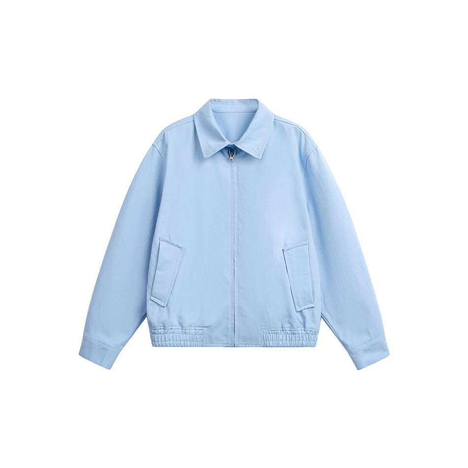Unisex Leichte Boxy-Blousonjacke mit Hemdkragen und verdecktem Reißverschluss Nord Taschen