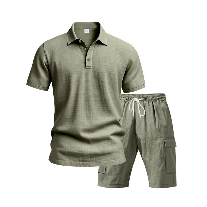 Herren Freizeit-Set mit atmungsaktivem Polo-Shirt und komfortablen Shorts