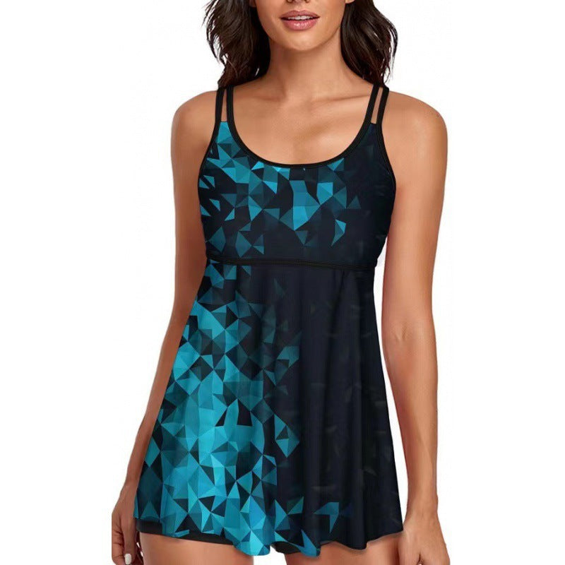 Damen Sportliches Tankini-Set mit bequemem Shorts und verstellbaren Trägern Nord Taschen