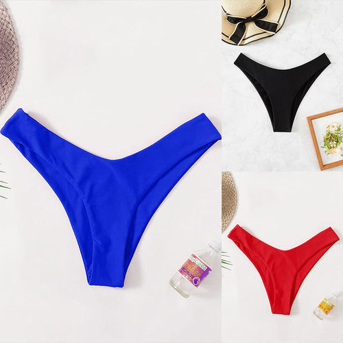 Damen Hochgeschnittene Bikinihose mit hohem Beinausschnitt und komfortablem Schnitt