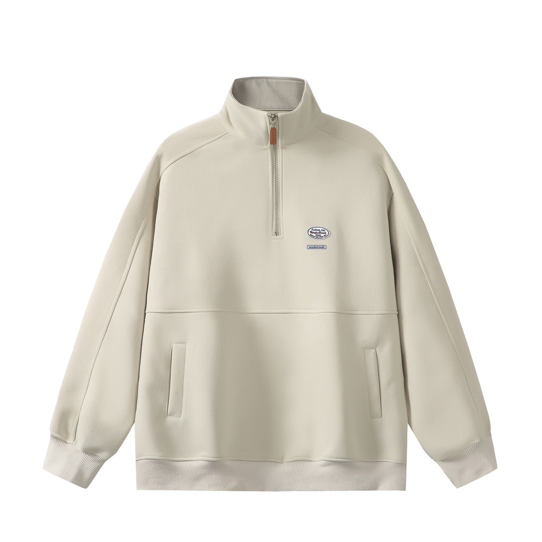 Herren Halbzip-Sweatshirt mit Stehkragen, Kängurutasche und Relaxed-Schnitt Nord Taschen