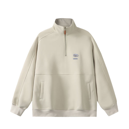 Herren Halbzip-Sweatshirt mit Stehkragen, Kängurutasche und Relaxed-Schnitt Nord Taschen