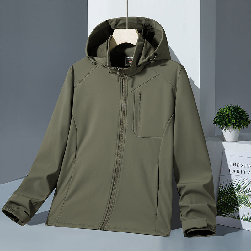 Damen Leichte Softshell-Kapuzenjacke mit wind- und wasserabweisender Membran und Brust-Reißverschlusstasche Nord Taschen