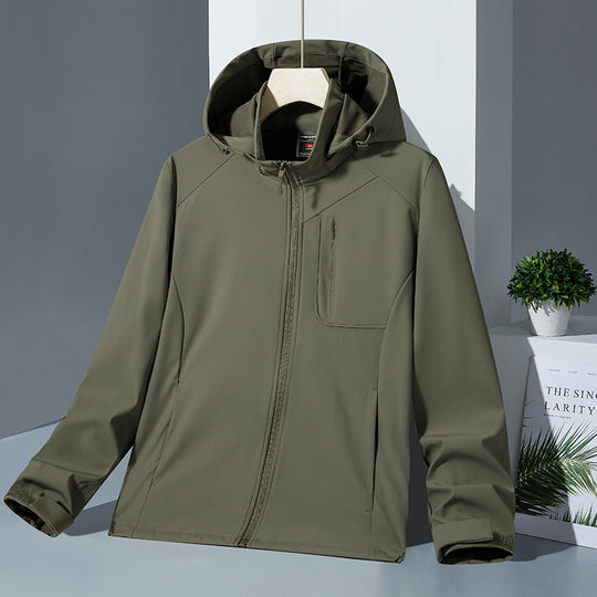 Damen Leichte Softshell-Kapuzenjacke mit wind- und wasserabweisender Membran und Brust-Reißverschlusstasche Nord Taschen