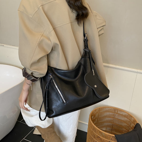 Damen hochwertige Hobo-Tasche aus geschmeidigem Leder Nord Taschen
