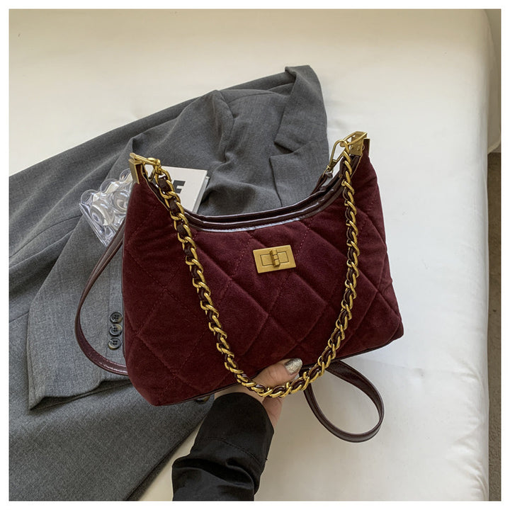Damen elegante Schultertasche mit trendigem Steppmuster Nord Taschen