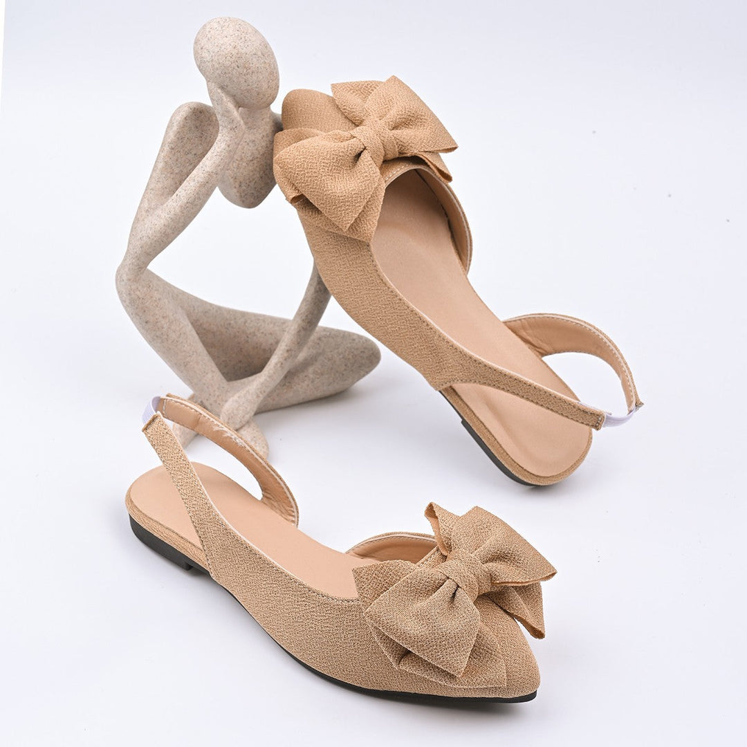 Damen Slingback-Sandalen mit dekorativem Schleifendetail und komfortabler Fußbettung
