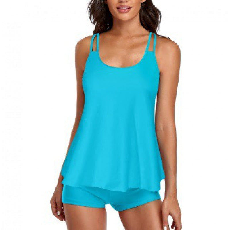 Damen Sportliches Tankini-Set mit bequemem Shorts und verstellbaren Trägern Nord Taschen