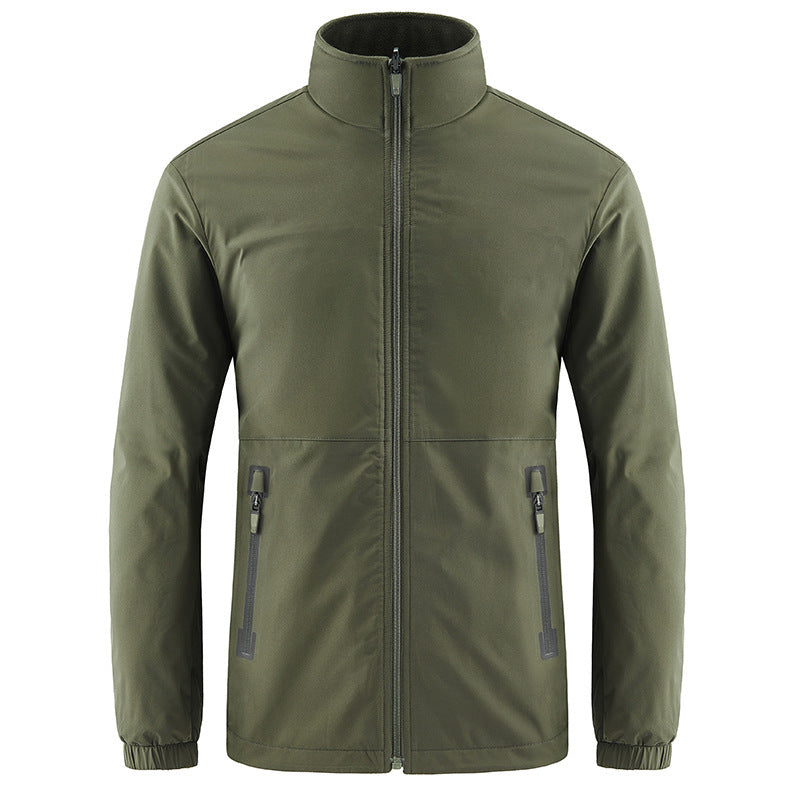 Herren leichte wasserabweisende Softshelljacke mit Stehkragen, verdecktem Reißverschluss und elastischen Bündchen Nord Taschen