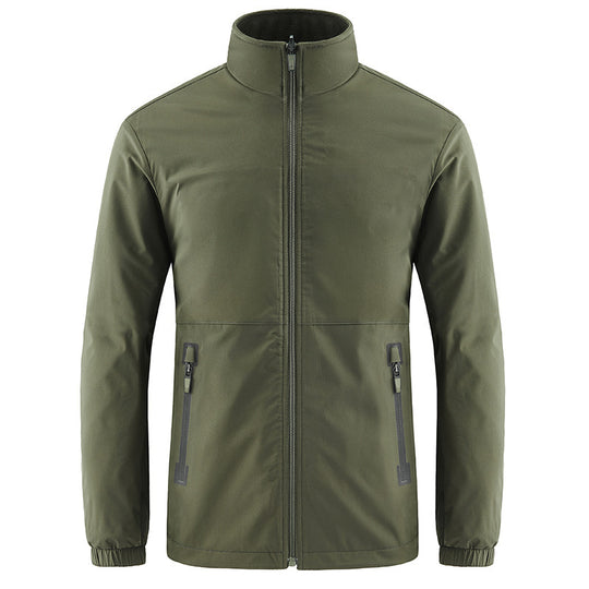 Herren leichte wasserabweisende Softshelljacke mit Stehkragen, verdecktem Reißverschluss und elastischen Bündchen Nord Taschen