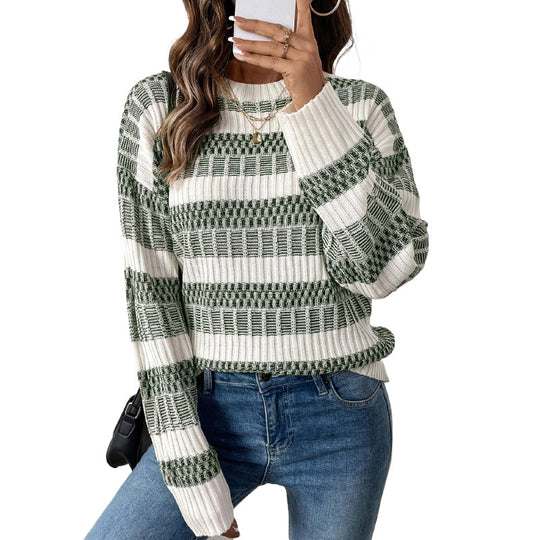 Damen Relaxed-Fit Rippstrickpullover mit Drop-Shoulder und breiten Ärmeln Nord Taschen