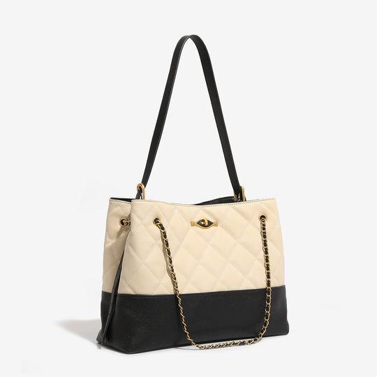 Damen Handtasche mit elegantem Steppmuster und luxuriösem Kettenhenkel Nord Taschen