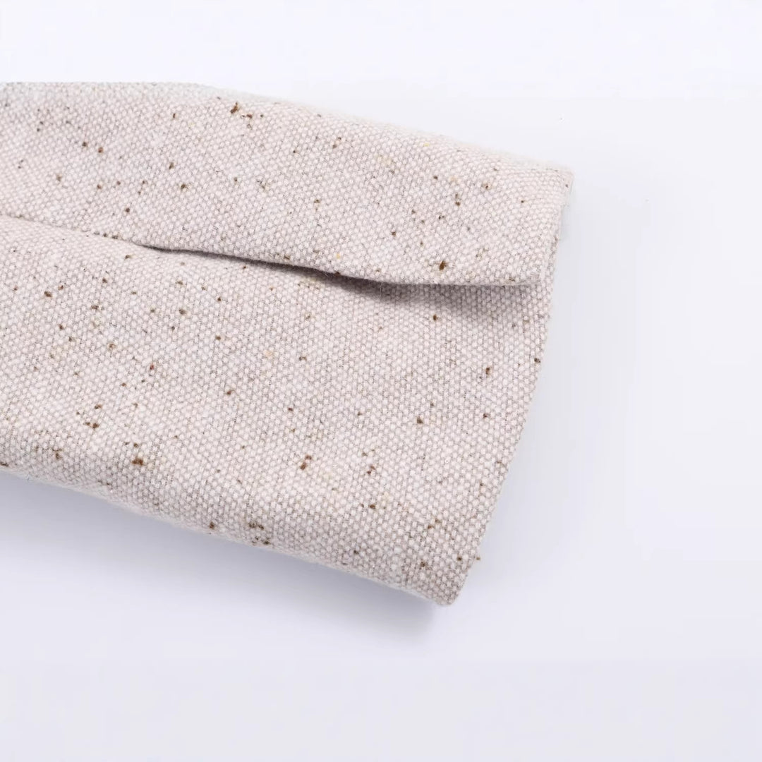 Damen Kurzblazer im Tweed‑Look mit taillierter Schnittführung Nord Taschen