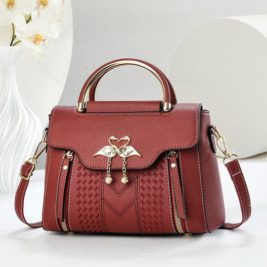 Damen elegante Handtasche mit auffälligem Schmuckdetail und verstellbarem Schultergurt Nord Taschen