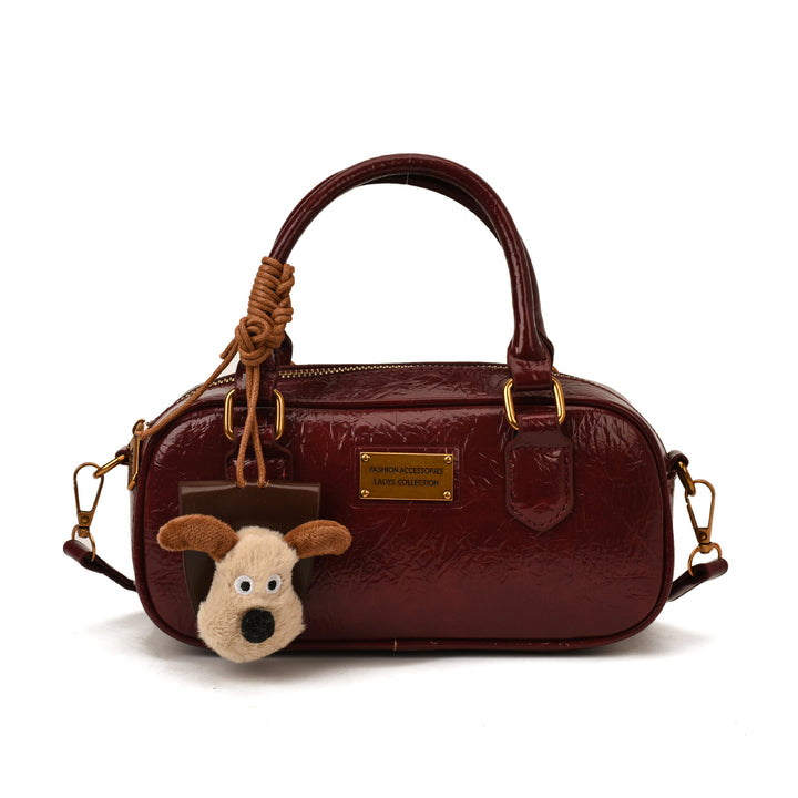 Damen hochwertige Handtasche mit liebevollem Tieranhänger Nord Taschen