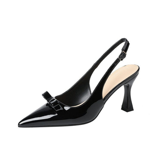 Damen Slingback-Pumps mit zierlichem Schleifenakzent