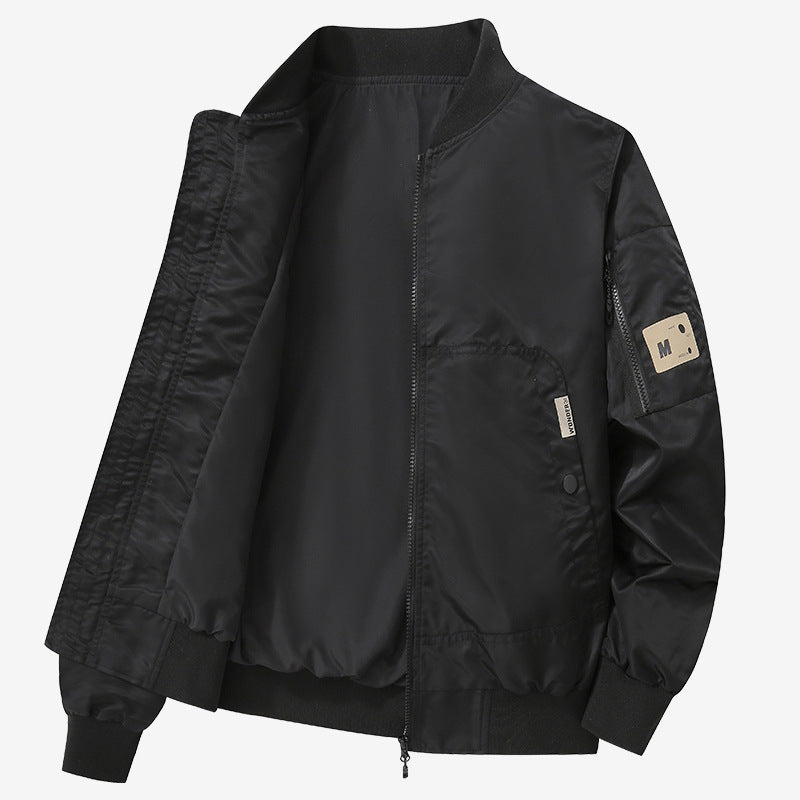Herren Leichte Bomberjacke aus Nylon mit Ärmeltasche und gerippten Bündchen Nord Taschen