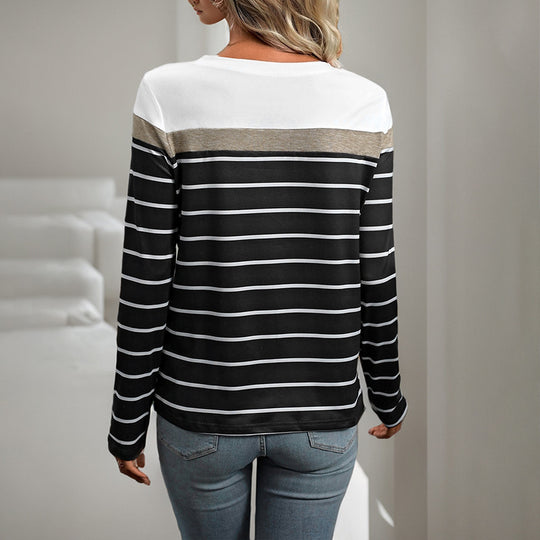 Damen Freizeit Longsleeve Oberteil Nord Taschen