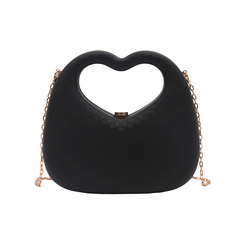 Damen Herzform Clutch mit Kettenriemen Nord Taschen