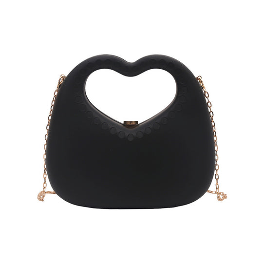 Damen Herzform Clutch mit Kettenriemen Nord Taschen