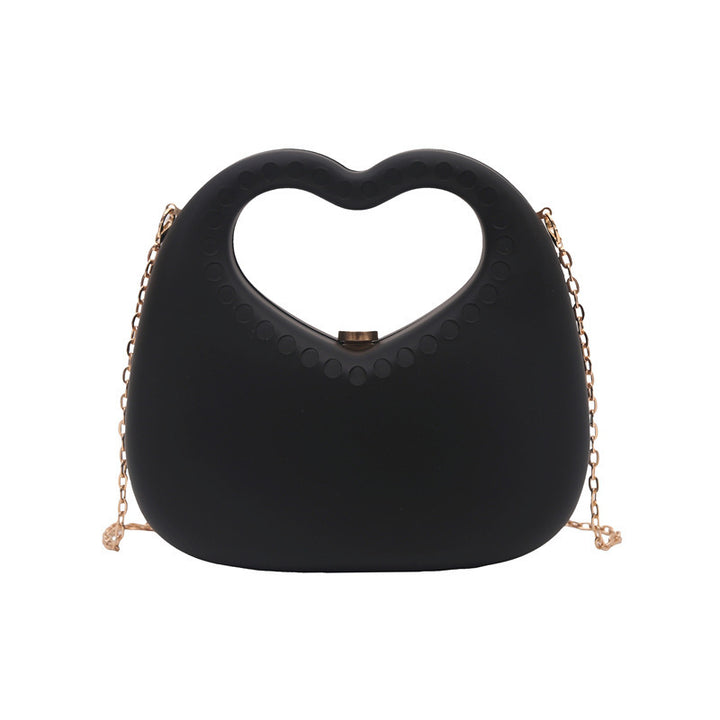 Damen Herzform Clutch mit Kettenriemen Nord Taschen